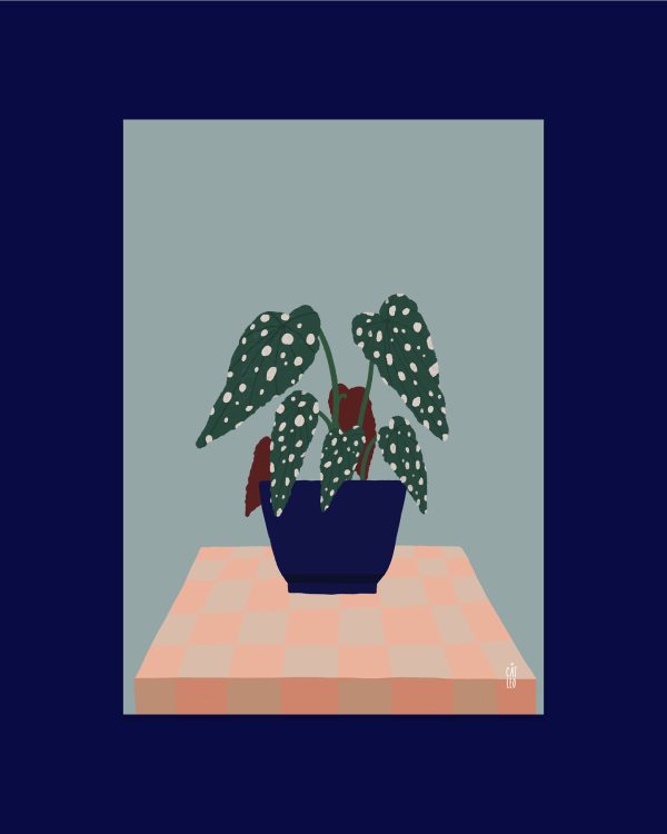 Lámina decorativa Dotted Plant de la ilustradora Cat Leo