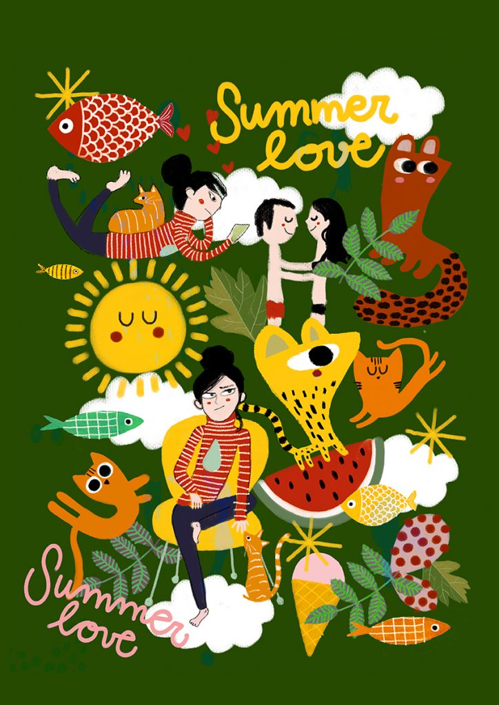 Print Summer Love de la artista Guspirus
