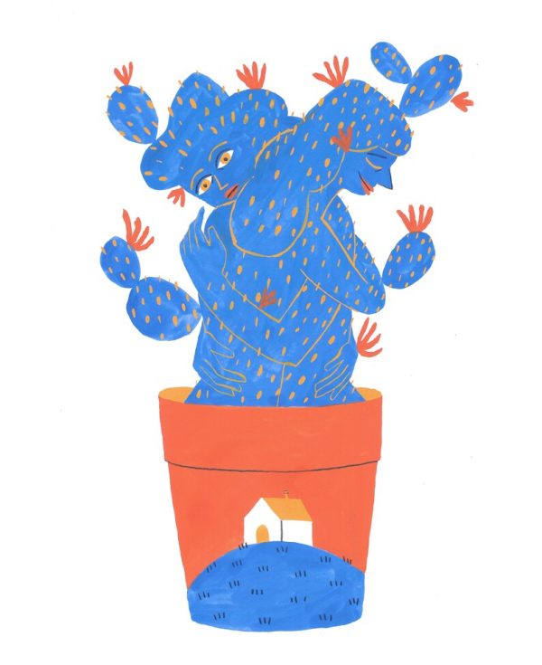 Lámina decorativa Laufer - Print Mujeres Cactus