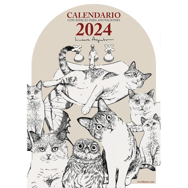 Calendario Notas 2024. Con ilustraciones de Laura Agustí