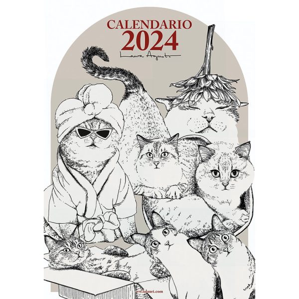 Calendario 2024 de Pared. Ilustraciones Laura Agustí.