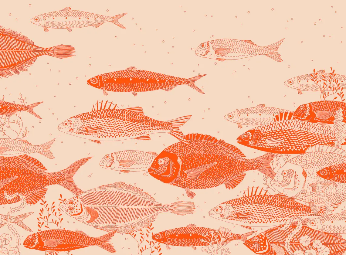 Ana de Lima - Print Atlántico Coral Rojo