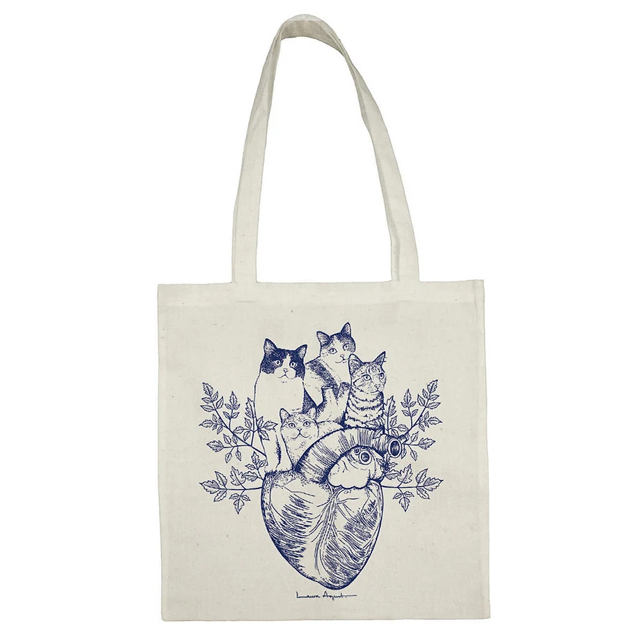 Tote Bag Laura Agustí - Cats Heart