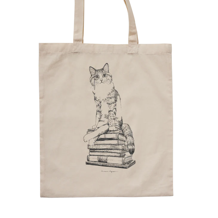 Tote Bag Voraz - Ilustración Cat On Books de Laura Agustí