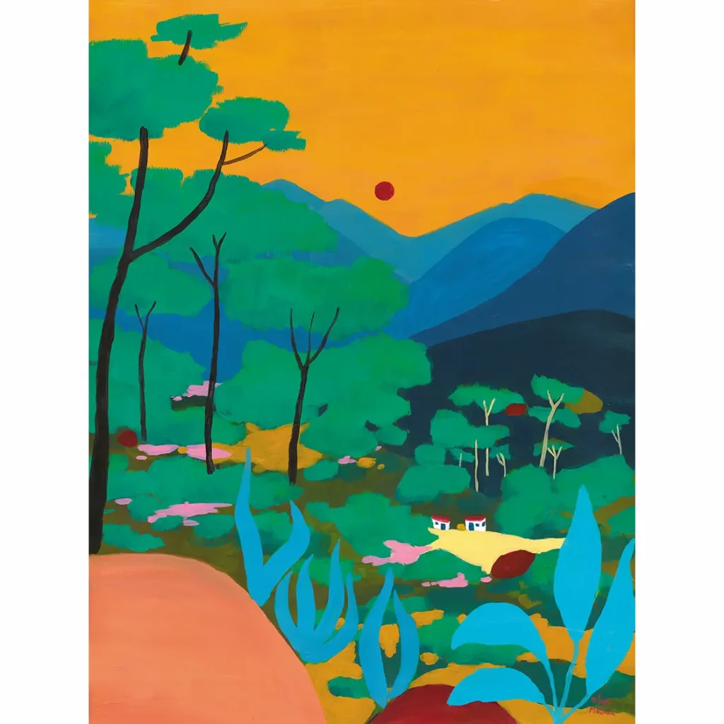 Ilustración Olga Molina - Sunset in Colombia