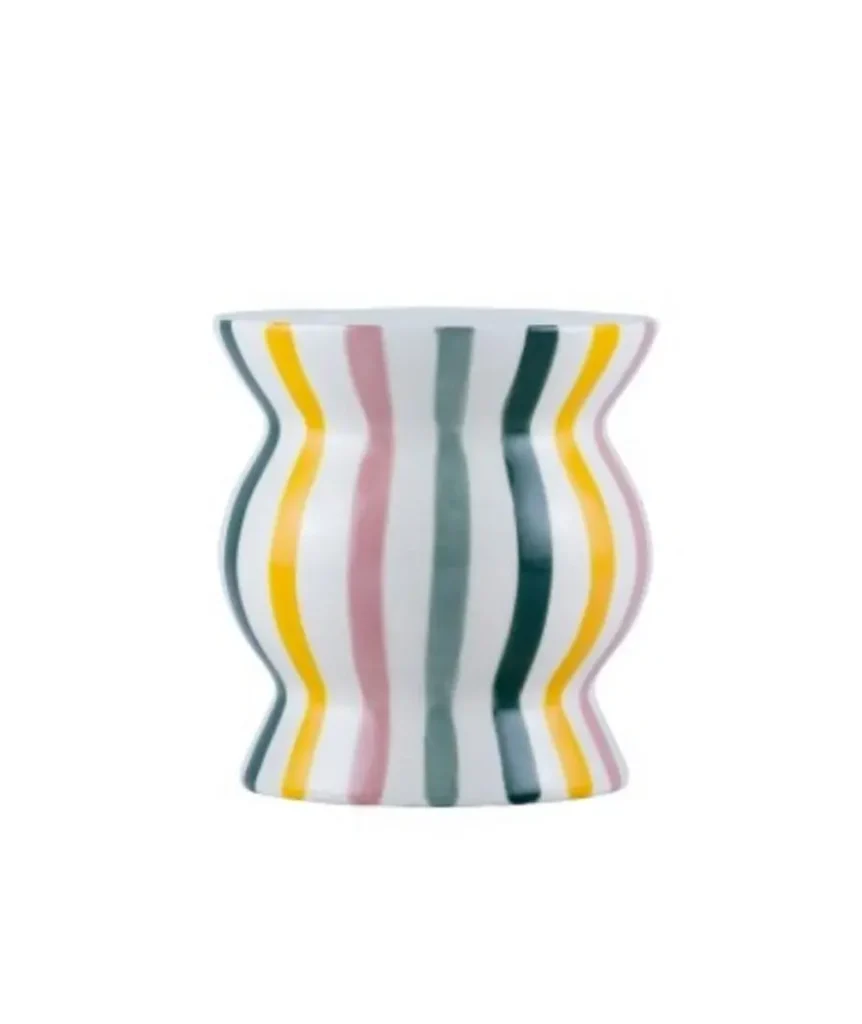 Macetero rayas colores
