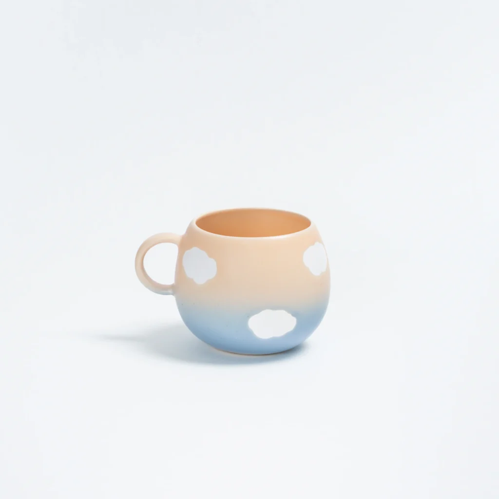 Taza nubes con cielo melocotón - capacidad 500ml